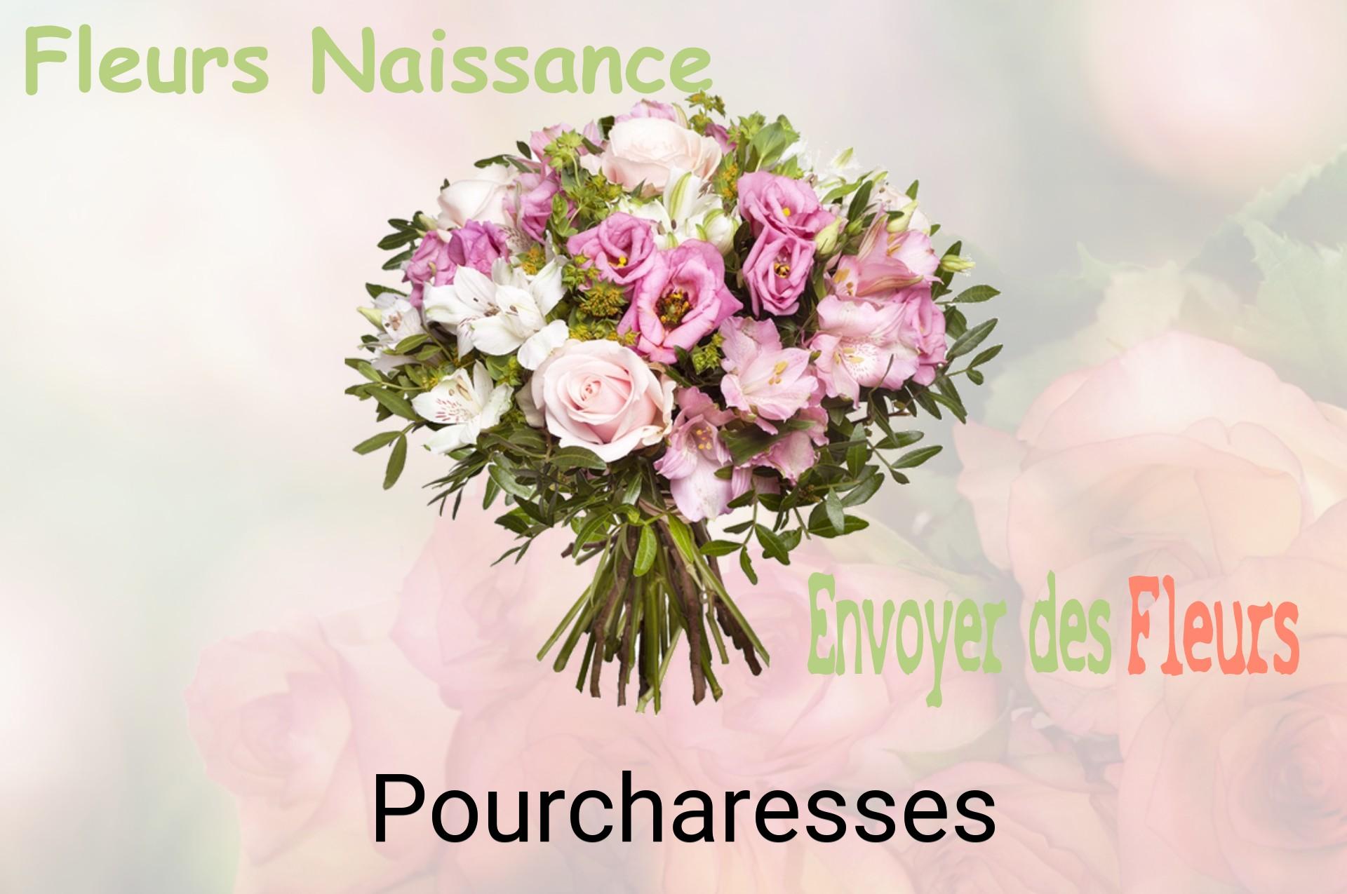 Bouquet de fleurs de naissance livré à Pourcharesses